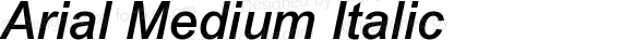 Arial Medium Italic