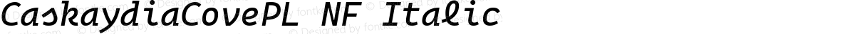 CaskaydiaCovePL NF Italic