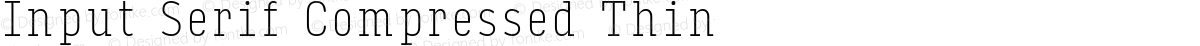 Input Serif Compressed Thin
