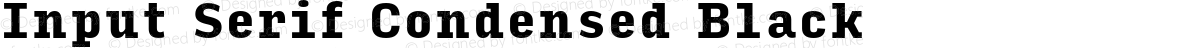 Input Serif Condensed Black