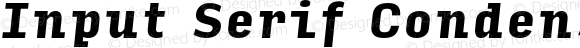 Input Serif Condensed Black Italic