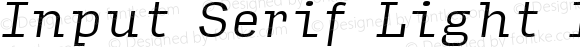 Input Serif Light Italic