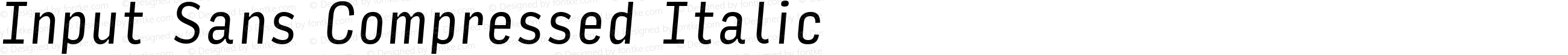 Input Sans Compressed Italic