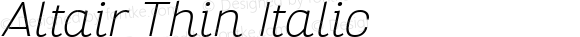 Altair Thin Italic