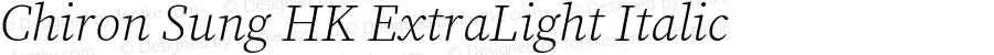 Chiron Sung HK EL Italic