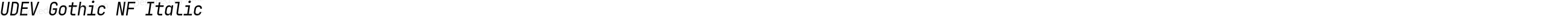 UDEV Gothic NF Italic