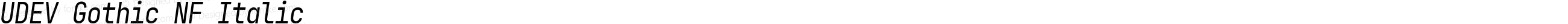 UDEV Gothic NF Italic
