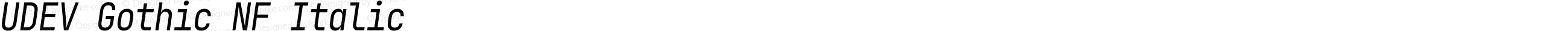 UDEV Gothic NF Italic