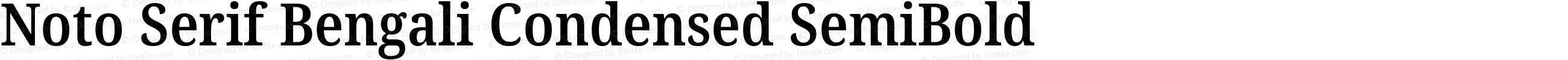 Noto Serif Bengali Condensed SemiBold