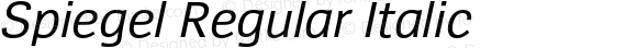 Spiegel Regular Italic