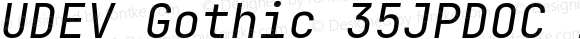 UDEV Gothic 35JPDOC Italic