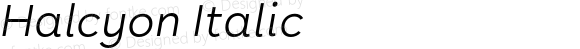 Halcyon Italic