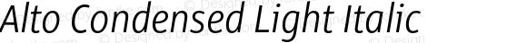 AltoCondensed-LightItalic