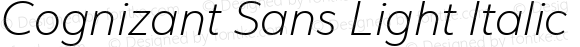 Cognizant Sans Light Italic