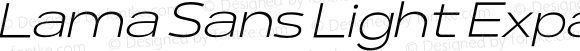 Lama Sans Light Expanded Italic