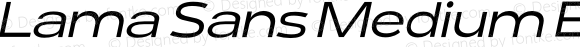 Lama Sans Medium Expanded Italic