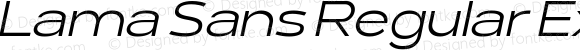 Lama Sans Regular Expanded Italic