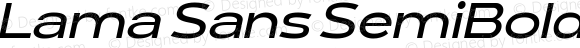 Lama Sans SemiBold Expanded Italic