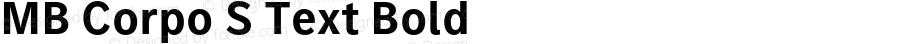 MB Corpo S Text Bold Version 1.010