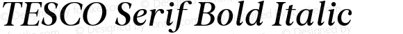 TESCO Serif Bold Italic