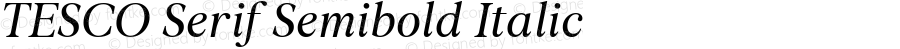 TESCO Serif Semibold Italic Version 1.001