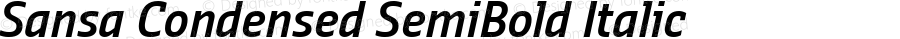 Sansa Condensed SemiBold Italic