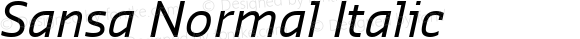 Sansa Normal Italic