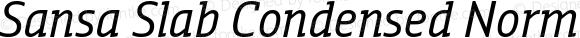 Sansa Slab Condensed Normal Italic