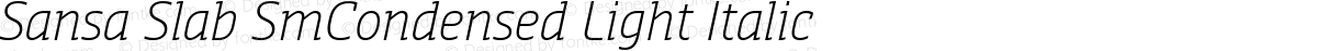 Sansa Slab SmCondensed Light Italic