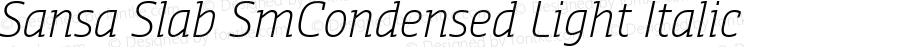 Sansa Slab SmCondensed  Light Italic