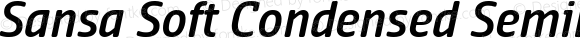 Sansa Soft Condensed SemiBold Italic Version 3.001