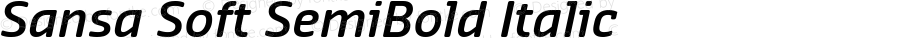 Sansa Soft SemiBold Italic Version 3.001