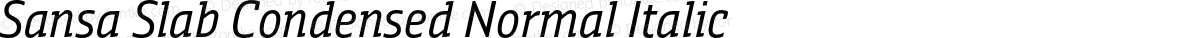 Sansa Slab Condensed Normal Italic