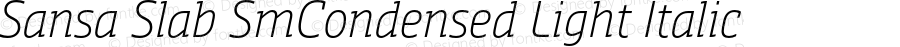 Sansa Slab SmCondensed Light Italic