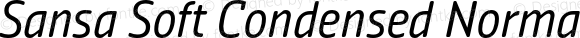 Sansa Soft Condensed Normal Italic