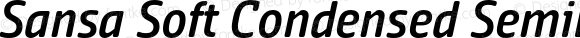 Sansa Soft Condensed SemiBold Italic Version 3.001