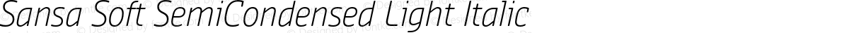 Sansa Soft SemiCondensed Light Italic