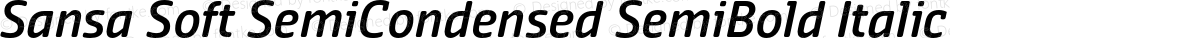 Sansa Soft SemiCondensed SemiBold Italic