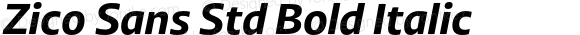 Zico Sans Std Bold Italic