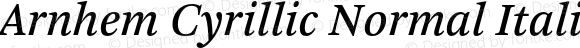 Arnhem Cyrillic Normal Italic