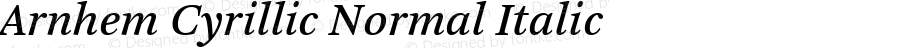 Arnhem Cyrillic Normal Italic