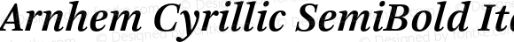 Arnhem Cyrillic SemiBold Italic