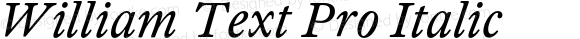 William Text Pro Italic