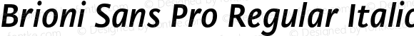 Brioni Sans Pro Regular Italic