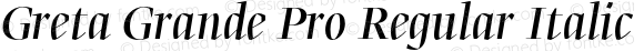 Greta Grande Pro Regular Italic