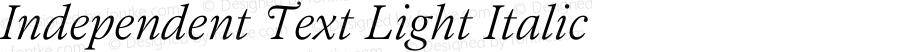 Independent Text Light Italic