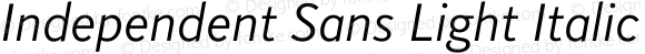 Independent Sans Light Italic