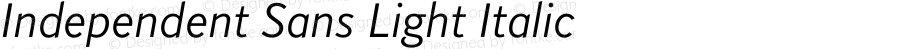 Independent Sans Light Italic