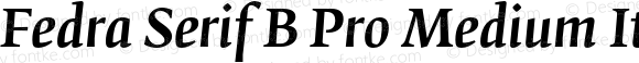 Fedra Serif B Pro Medium Italic