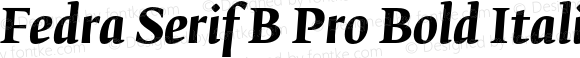 Fedra Serif B Pro Bold Italic